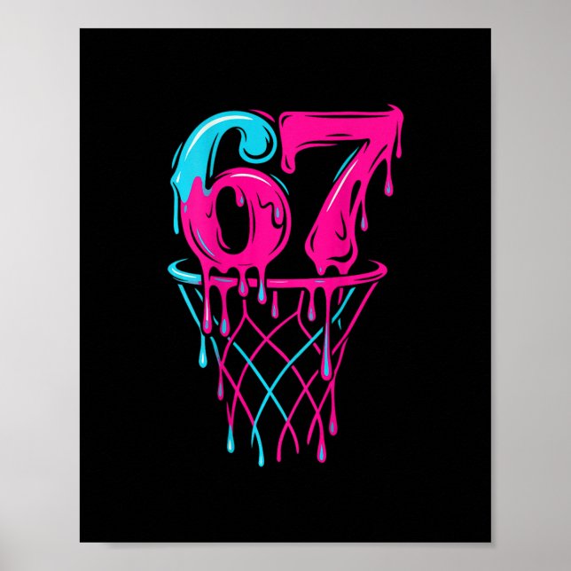 Poster 67 Sketll Drip Seis Sete Gen Alfa Engraçado (Frente)
