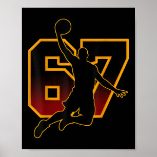 Poster 67 Sketll Meme Slam Dunk Posição Seis Sete Jogo T