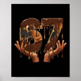 Poster 67 Sorvete Drip Melanina História Negra Meme Engra
