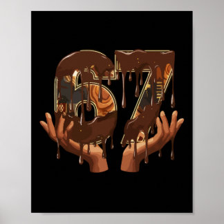 Poster 67 Sorvete Drip Melanina História Negra Meme Engra