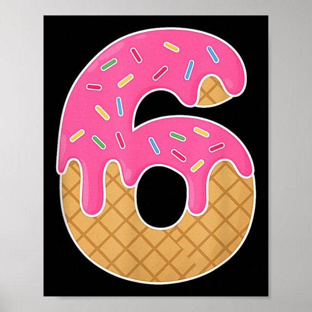 Poster 67 Sorvete Drip Meme Engraçado 6 7 Fantasia de Hal (Frente)