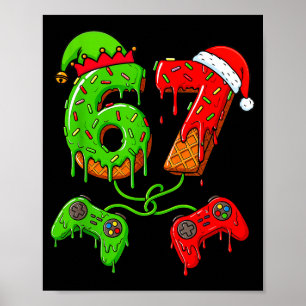 Poster 67 Sorvete Drip Meme Gamer Six Seven Natal B