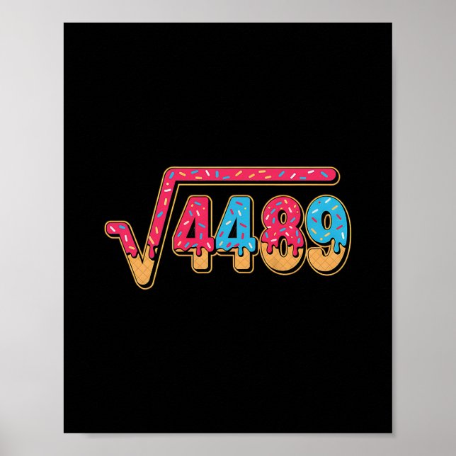 Poster 67 Sorvete Drip Meme Professor de Matemática Escol (Frente)
