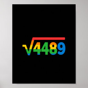 Poster 67 Sorvete Drip Meme Raiz Quadrada 4489 