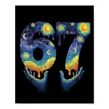 67 Van Gogh Starry Night Ice Cream Drip Funny