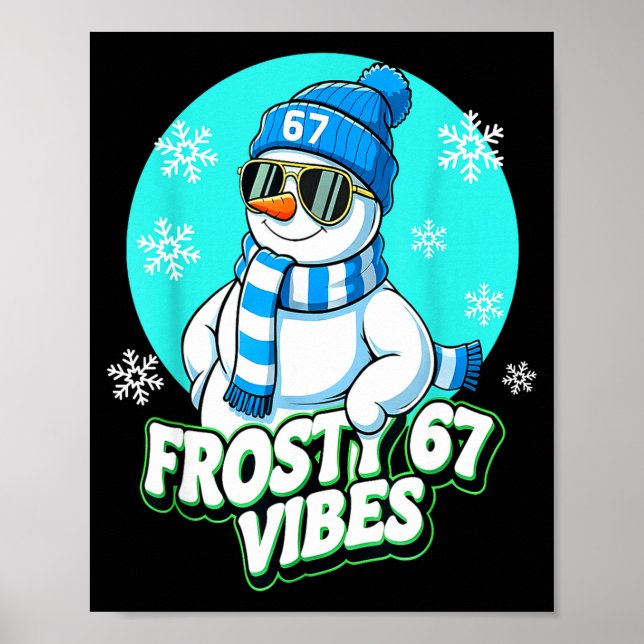 Poster 67 Vibrações de Boneco de Neve Inverno Seis Sete M (Frente)