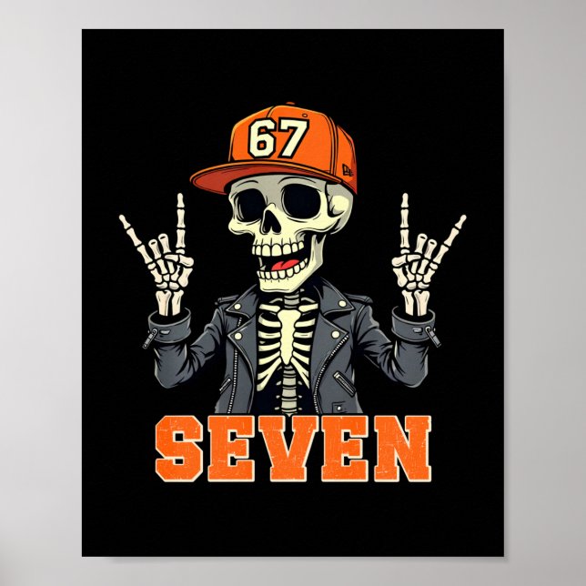 Poster 67endy Skeleton – 67 Six Seven Halloween 7 Long Sl (Frente)