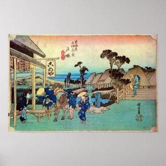 PÓSTER 6. 戸 塚 宿, 広 重