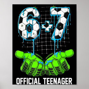 Poster 6+7 = 13 Anos Meninos Meninas Adolescente 13º Aniv