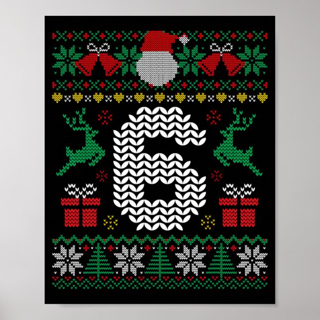 Poster 6 7 67 Meme Seis Sete Natal Engraçado Casal Feio  (Frente)