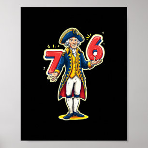 Poster 6-7 7-6 Engraçado George Washington Seis Sete Memó