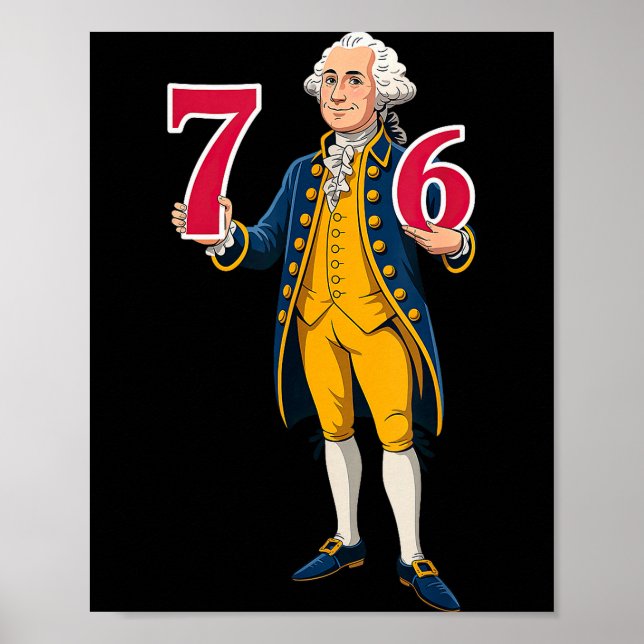 Poster 6 7 7 6 George Washington Seis Sete  (Frente)