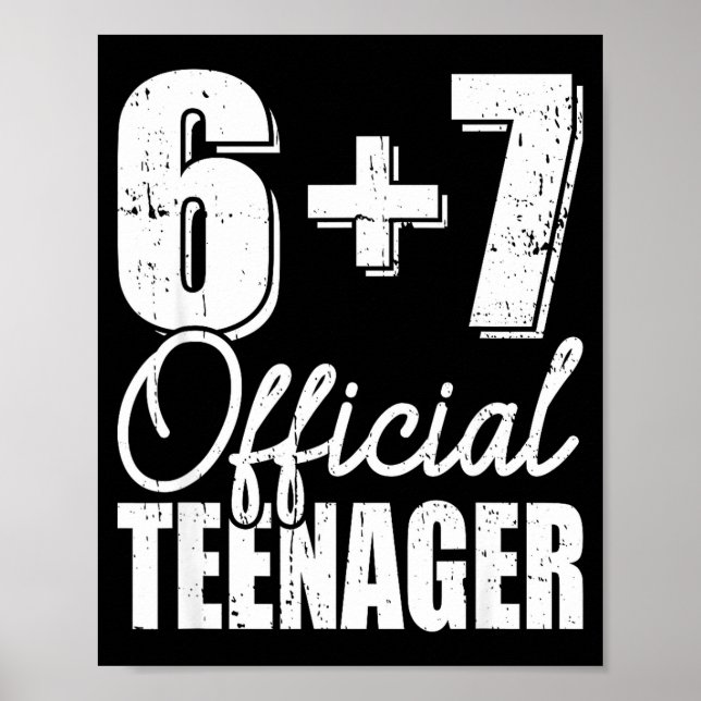 Poster 6 + 7 adolescente 13º aniversário  (Frente)