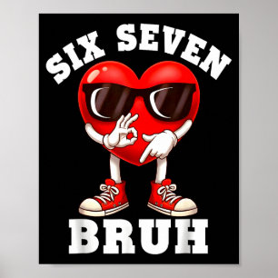 Poster 6 7 Camisa do Dia dos Namorados Homens Meninos Cor