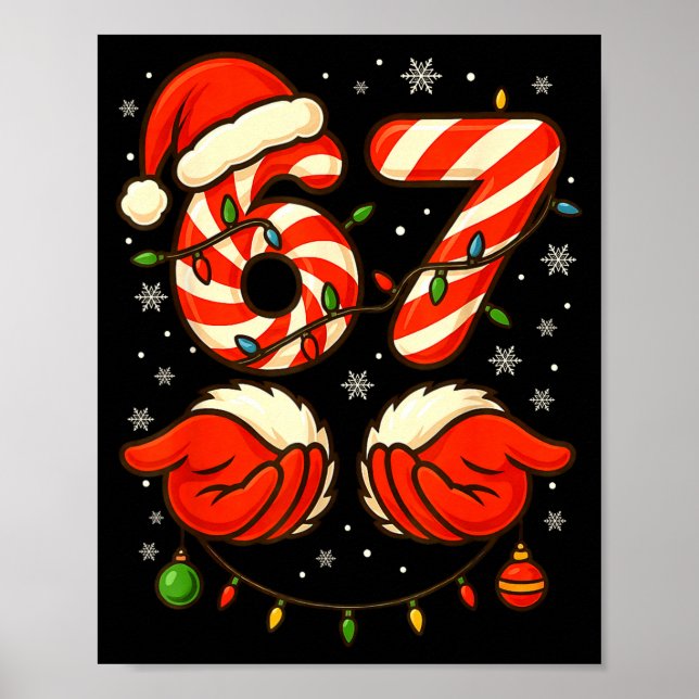 Poster 6-7 Christmas Squad Funny 67 Six Seven Meme Xmas 6 (Frente)