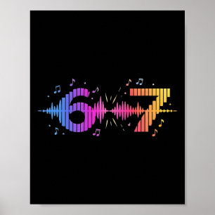 Poster 6 7 Design de Meme de Onda Sonora Música Transição