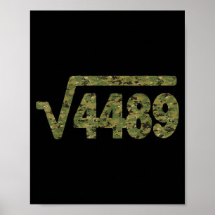 Poster 6 7 Exército Padrão Meme Raiz Quadrada 4489 Gíria 