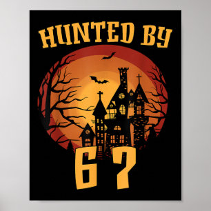 Poster 6 7 Halloween 67 Meme Seis Sete Assombrado Geração