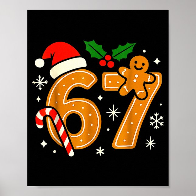 Poster 6 7 Meme Christmas Shirt 67 Six Seven Cookies Ging (Frente)