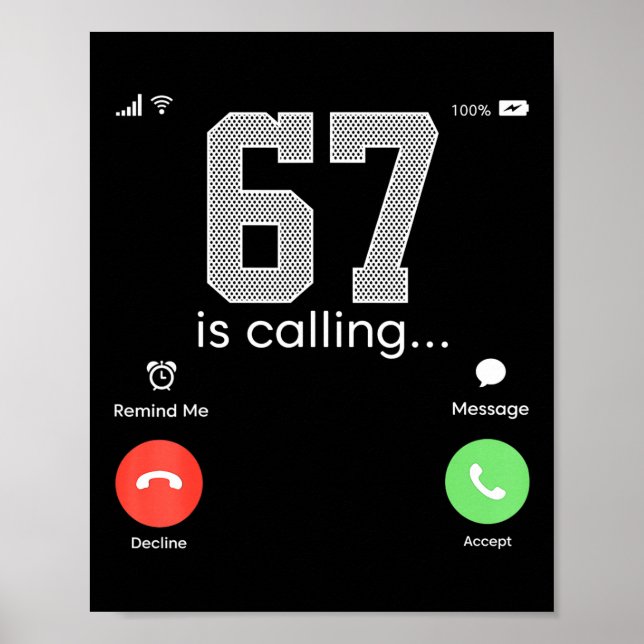 Poster 6 7 Meme Crianças Seis Sete Juventude Divertido 6  (Frente)