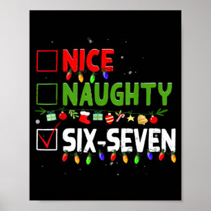 Poster 6-7 Meme Legal Travesso Seis Sete 67 Natal Diverti