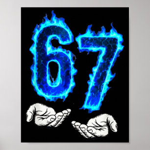 Poster 6 7 Meme Seis Sete 67 mãos Meme Engraçado Homens M