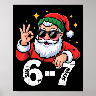 Poster 6 7 Meme Seis Sete Natal Geração Z Alpha Adolescen