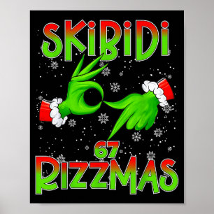 Poster 6 7 Natal Skibidi Rizzmas 67 Meme Gen Alpha Sl