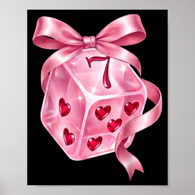 Poster 6 7 Preppy Valentine Y2k Funny Coquette Nk Dice Bo (Frente)