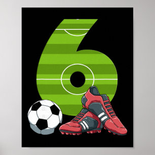 Poster 6 Aniversário Futebol Primeiro Aniversário Futebol