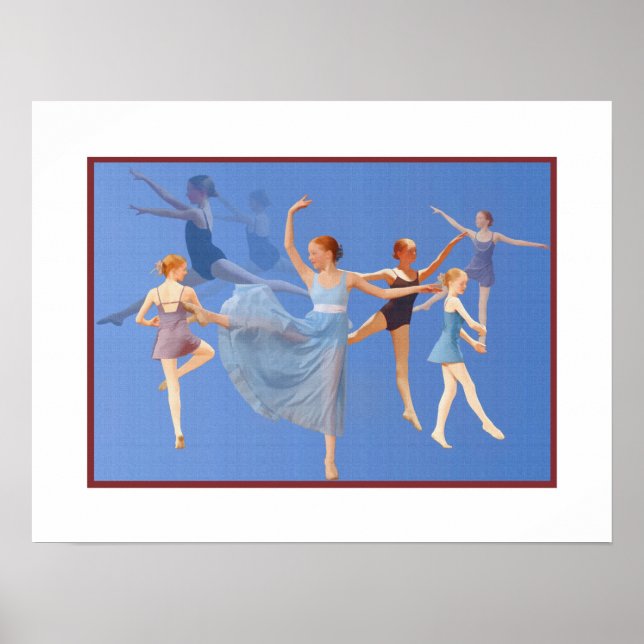 Póster 6 Ballerinas Dançando (Frente)