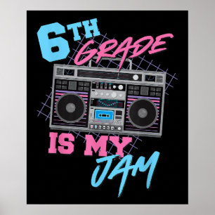Poster 6 é meu aluno de Boombox dos anos 80 com emperrame