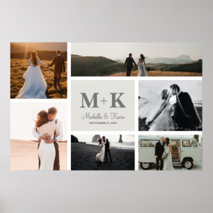 Poster 6 Fotografia Collage Newlyweds Keepsael