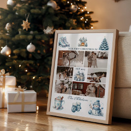 Póster 6 Fotos Primeiro Natal Juntos