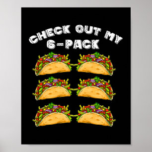 Poster 6 Malhações Taco Engraçado Gym Mexicano Top para