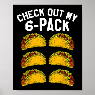 Poster 6 Malhações Taco Engraçado Gym Mexicano Topo Para
