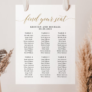 Poster 6 Mesa Encontre seu gráfico de assentos