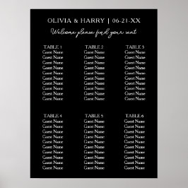 Poster 6 MESA | Gráfico de Casamentos Modernos Elegantes