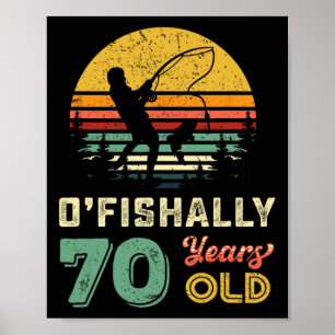 Poster 70 Anos Vovô Fish 70 Aniversário Fi