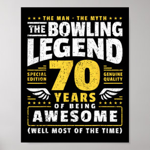 Poster 70 Birthday Boliche 70 Anos