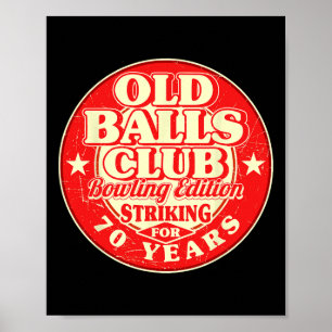 Poster 70 Birthday Boliche Old Bylls Club 70 Anos Stri