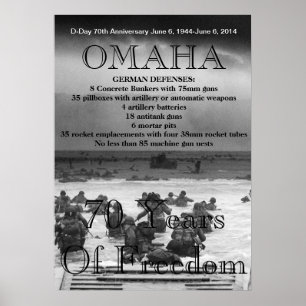 Poster 70 do dia D de Omaha