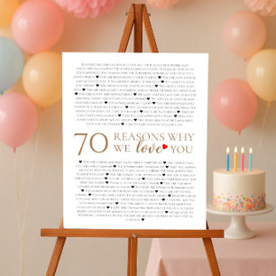 Poster 70 razões pelas quais te amamos 80 de 60 anos 50