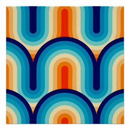 Póster 70s Rainbow Curves