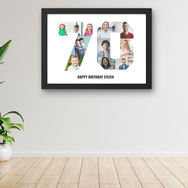 Poster 70th Birthday Photo Collage  (70th Birthday Photo Collage Poster)