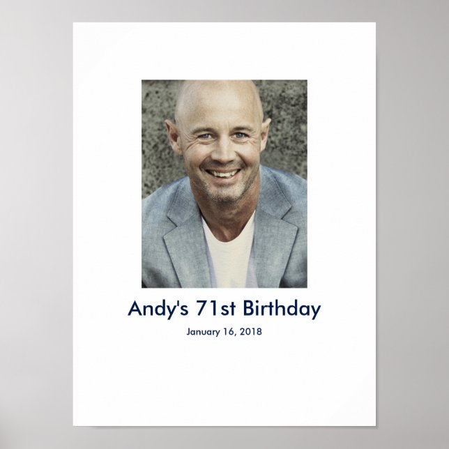 Poster 71rua Foto personalizada Sign In Party Conselho 71 (Frente)