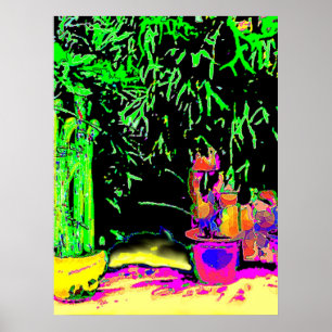 Póster 72" colossal x52" e 52" x 72" arte Staghorn de