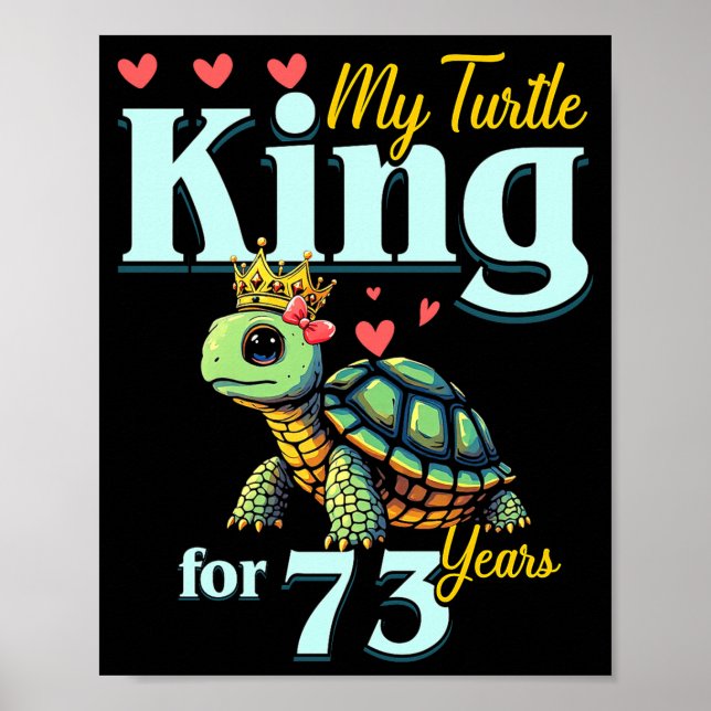 Poster 73rd Wedding Anniversary Couples My Turtle King Fo (Frente)