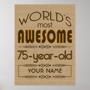 Poster 75º aniversário da melhor fabulosa celebração mund