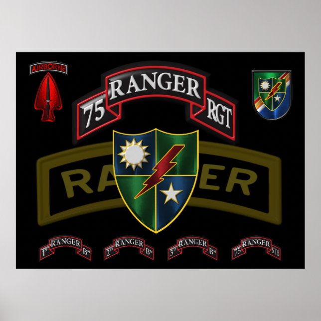 Poster 75º Regimento Ranger (Frente)